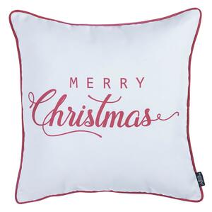 Bielo-červená vianočka obliečka na vankúš Mike & Co. NEW YORK Honey Merry Christmas, 45 × 45 cm
