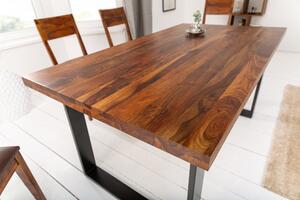 Jedálenský stôl IRONIC 140 cm - palisander, prírodná