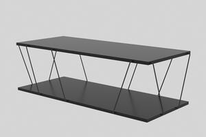 Dizajnový konferenčný stolík Baudelio 120 cm antracitový