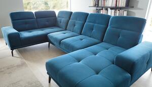 Dizajnová sedačka v tvare U Nasper, modrá Loco