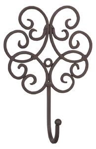 Vešiak ornament tmavý - 13 * 5 * 19 cm - Clayre & Eef