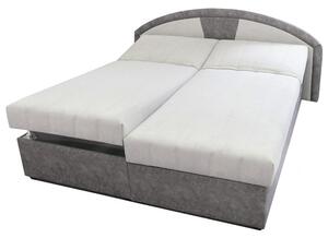 Polohovacia posteľ s matracom ANETA sivá, 180x200 cm