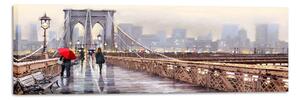 Obraz Styler Canvas Watercolor New York Bridge, 45 × 140 cm