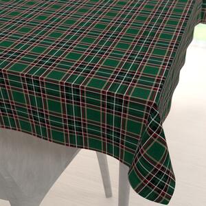 Biante Bavlnený obdĺžnikový obrus Sandra SA-800 Zelené vianočné káro 50x100 cm