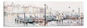 Obraz Styler Canvas Watercolor Venezia Gondole, 45 × 140 cm