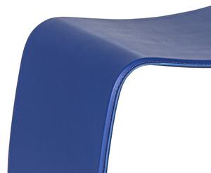 Drevená stolička BENTWOOD II, eko koža, modrá