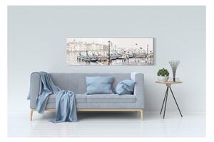 Obraz Styler Canvas Watercolor Venezia Gondole, 45 × 140 cm