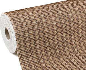 Kúpeľňová penová rohož / predložka PRO-052 Pletená rohož hnedá - metráž šírka 65 cm