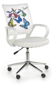 Halmar Detská stolička Ibis Butterfly, biela s motýlikmi