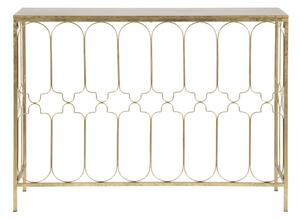 Konzolový stolík s konštrukciou v zlatej farbe Mauro Ferretti Balcony, 112 × 31 cm