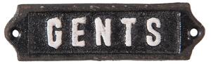 Kovová ceduľka Gents - 12*1*3 cm - Clayre & Eef