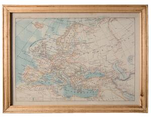 Obraz mapa Európa - 65 * 2 * 50 cm - Clayre & Eef