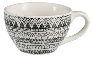 Šálka s tanierikom Mono Boho - 14 * 11 * 7cm - J-Line by Jolipa