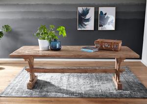 OXANA Jedálenský stôl 200x100x78, neošetrený, teak,prírodná