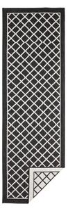 Čierno-krémový vonkajší koberec NORTHRUGS Sydney, 80 x 350 cm