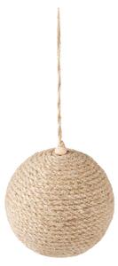 Vianočná ozdoba jutová béžová gule - Ø 9 * 10cm - sada 4ks - Clayre & Eef