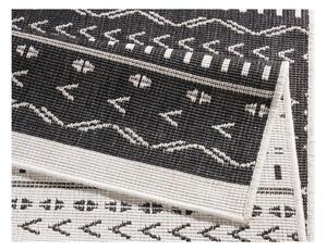 Čierno-krémový vonkajší koberec NORTHRUGS Kuba, 80 x 350 cm