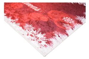 Bielo-červený koberec Vitaus Merry Christmas, 50 × 80 cm