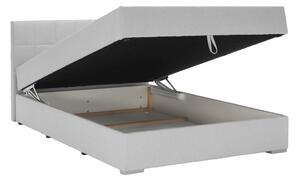 TEMPO Boxspringová posteľ 140x200, svetlo šedá, FERATA KOMFORT