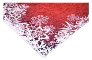 Červeno-biely koberec Vitaus Snowflakes, 120 × 160 cm