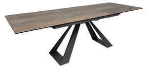 Jedálenský stôl HARMONY 180-230 cm - tmavohnedá
