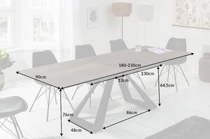 Jedálenský stôl Concord 180-230cm keramický vzhľad dub