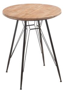 Drevený kovový stolík Bistro - Ø 64,5 * 75,5cm - J-Line by Jolipa