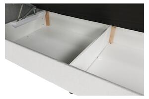 KONDELA Boxspringová posteľ 180x200, svetlosivá, FERATA KOMFORT