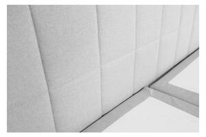 KONDELA Boxspringová posteľ 160x200, svetlosivá, FERATA KOMFORT