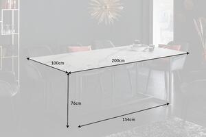 Jedálenský stôl SYMBIO 200 cm - biela, čierna