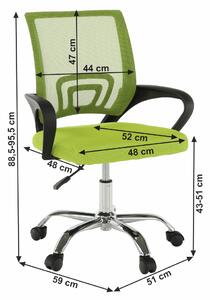 KONDELA Kancelárska stolička, zelená/čierna, DEX 2 NEW