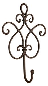 Vešiak ornament hnedý - 15 * 5 * 22 cm - Clayre & Eef
