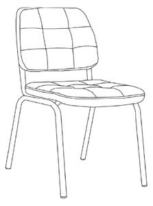 Jedálenská stolička Emilia, šedá/hnedá ekokoža