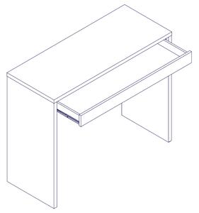 Písací stôl OSTARA biela/vysoký lesk