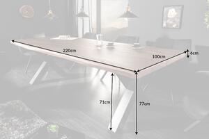 Dizajnový jedálenský stôl Lorelei 220 cm hnedý / akácia