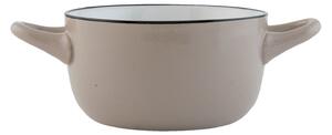 Miska s uškami Enamel Look grey - 16 * 11 * 6 cm / 0,3 L - Clayre & Eef