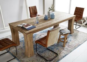 OXANA Jedálenský stôl 240x100x78, neošetrený, teak,prírodná