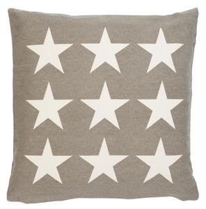 Khaki povlak na vankúš s hviezdami Stars - 50 * 50cm - Clayre & Eef