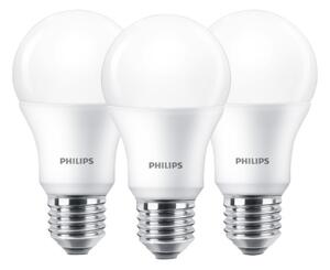 Sada 3x LED Žiarovka Philips E27/9W/230V 2700K