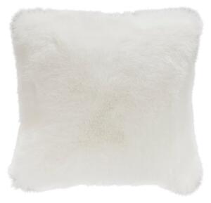 Biely vankúš z umelej kožušiny Mint Rugs Soft, 43 × 43 cm