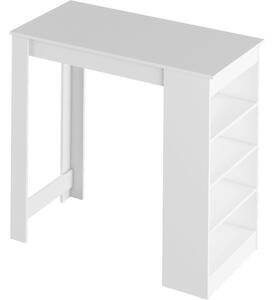 TEMPO Barový stôl, biela, 117x57 cm, Austen