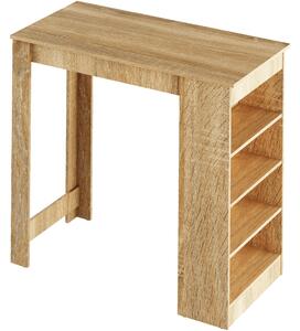KONDELA Barový stôl, dub sonoma, 117x57 cm, AUSTEN