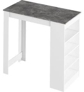 KONDELA Barový stôl, biela/betón, 117x57 cm, AUSTEN