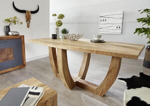 OXANA Jedálenský stôl 260x100x78, neošetrený, teak,prírodná
