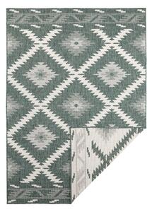 Zeleno-krémový vonkajší koberec NORTHRUGS Malibu, 150 x 80 cm