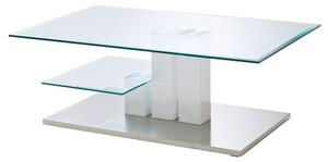 Konferenčný stolík GAVIN sklo/biela