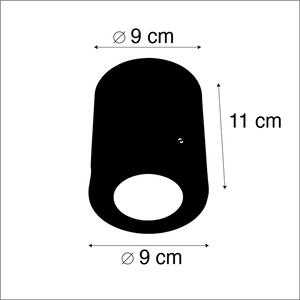 Moderné bodové bodové svietidlo čierne IP55 vrátane 1 x GU10 - Franca