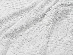Luxusná biela baránková deka z mikroplyšu STRIPES Rozmer: 150 x 200 cm