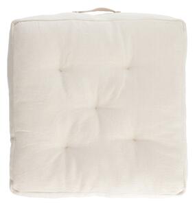 Biely bavlnený sedák Kave Home Sarit, 60 x 60 cm