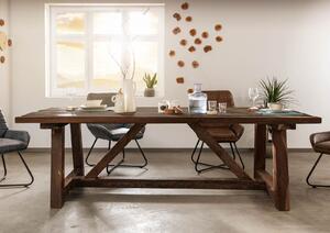 OXANA Jedálenský stôl 190x100x78, neošetrený, staré drevo,prírodná